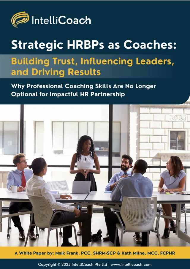 Cover of the Strategic HRBPs as Coaches white paper.