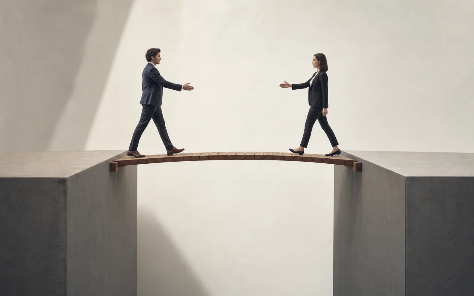 Fight Well: From Conflict to Connection: Two cups on either side of a thin line, with a small water glass placed between them.